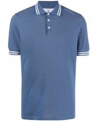 Brunello Cucinelli Contrast Stripe Polo Shirt