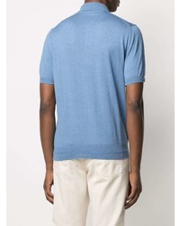 Canali Cotton Zipped Polo Shirt