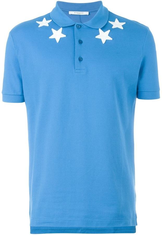 givenchy star patch polo shirt