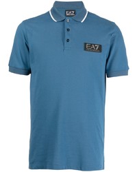 Ea7 Emporio Armani Logo Patch Short Sleeved Polo Shirt