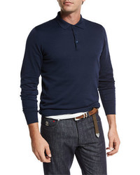 Brunello Cucinelli Long Sleeve Polo Shirt