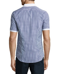 Michael Kors Michl Kors Present Flat Knit Polo Shirt Navy