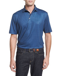 Peter Millar Pindot Short Sleeve Polo Shirt Navy