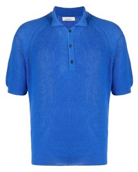 Laneus Ribbed Knit Polo Shirt
