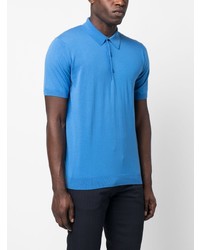 Laneus Short Sleeve Cotton Blend Polo Shirt