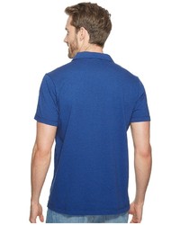 Agave Denim Short Sleeve Polo Italian Pique In Cobalt Clothing