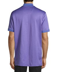 Robert Graham Short Sleeve Polo Shirt Blue