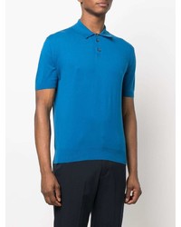 Z Zegna Short Sleeved Cotton Polo Shirt