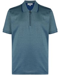 Canali Short Zip Polo Shirt