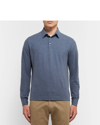 Incotex Slim Fit Mlange Cotton Jersey Polo Shirt