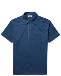 Alex Mill Slim Fit Mlange Cotton Jersey Polo Shirt