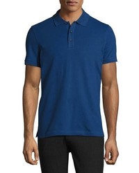 Armani Collezioni Stretch Cotton Polo Shirt Blue