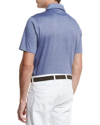 Ermenegildo Zegna Stretch Cotton Polo Shirt Navy