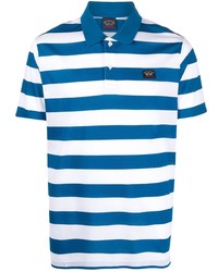 Paul & Shark Stripe Pattern Polo Shirt