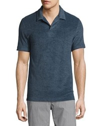 Theory Willem Terry Polo Shirt Marine