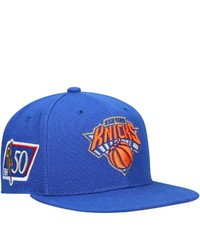Mitchell & Ness Blue New York Knicks 50th Anniversary Snapback Hat At Nordstrom