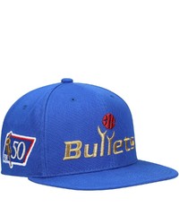 Mitchell & Ness Blue Washington Bullets 50th Anniversary Snapback Hat