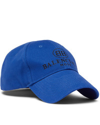 Balenciaga Logo Embroidered Cotton Baseball Cap