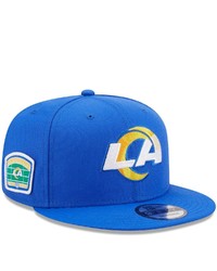 New Era Royal Los Angeles Rams Field Patch 59fifty Fitted Hat