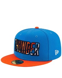 New Era Royal Oklahoma City Thunder 2021 Nba Draft 59fifty Fitted Hat