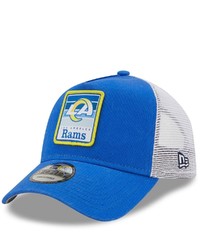 New Era Royalwhite Los Angeles Rams Gradient Trucker 9forty Snapback Hat
