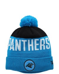 New Era Blue Carolina Panthers Patch Cuffed Knit Hat With Pom At Nordstrom