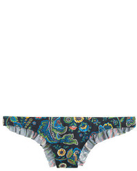 J.Crew Ruffle Back Bikini Bottom In Floral Paisley Print