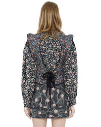 Isabel Marant Open Back Floral Printed Quilted Top