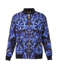 Versace Baroque Print Quilted Bomber Jacket