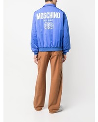 Moschino Logo Print Bomber Jacket