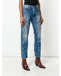 Calvin Klein Jeans Paint Splattered Mom Jeans