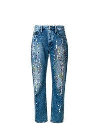 Calvin Klein Jeans Paint Splattered Mom Jeans
