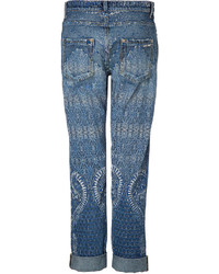 Roberto Cavalli Printed Boyfriend Jeans