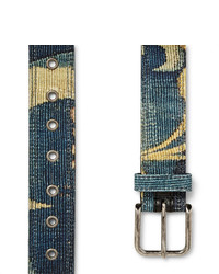 Dries Van Noten 35cm Leather Backed Printed Canvas Belt
