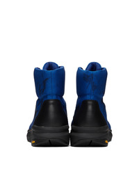 Yohji Yamamoto Blue Graphic High Top Sneakers