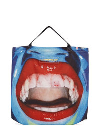 Charles Jeffrey Loverboy Blue Large Mouth Tote
