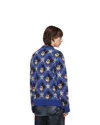 Gucci Blue Wool Disney Edition Cardigan