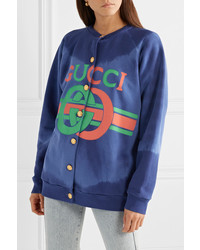 Gucci Printed Tie Dyed Cotton Jersey Cardigan