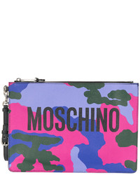 Moschino Logo Camouflage Clutch