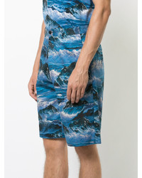 Givenchy Waves Print Bermuda Shorts