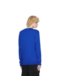 Moschino Blue Cotton Micro Teddy Bear Sweater