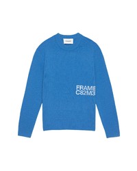 Frame Cashmere Crewneck Sweater In Le Blue At Nordstrom