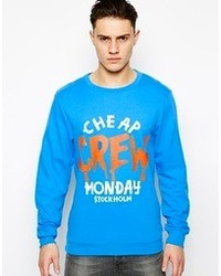 Cheap Monday Sweatshirt With Print Blue