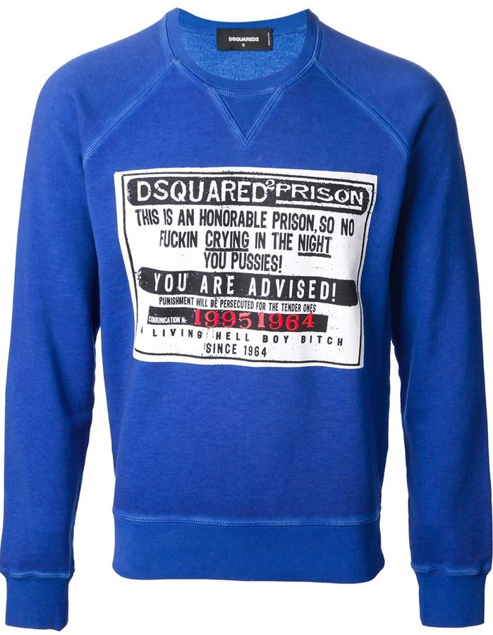 dsquared sweatshirt blue