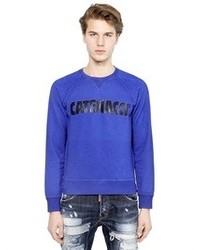 DSquared Crackled Print Faded Cotton Sweatshirt
