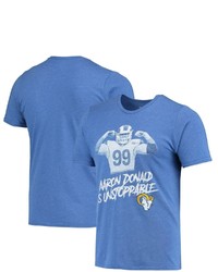 Majestic Threads Aaron Donald Royal Los Angeles Rams Tri Blend Player T Shirt