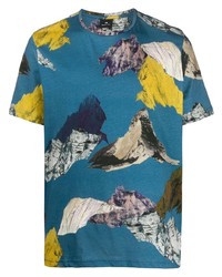 PS Paul Smith Abstract Print Crew Neck T Shirt