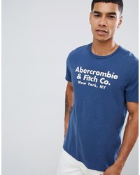 Abercrombie & Fitch Address T Shirt In Blue