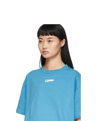 Off-White Blue Airport Tape Over T Shirt