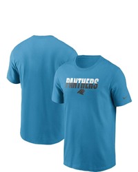 Nike Blue Carolina Panthers Split T Shirt